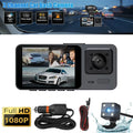G·  Dual Lens Car Dash Cam Front/Rear/Inside Video Recorder Camera G-sensor