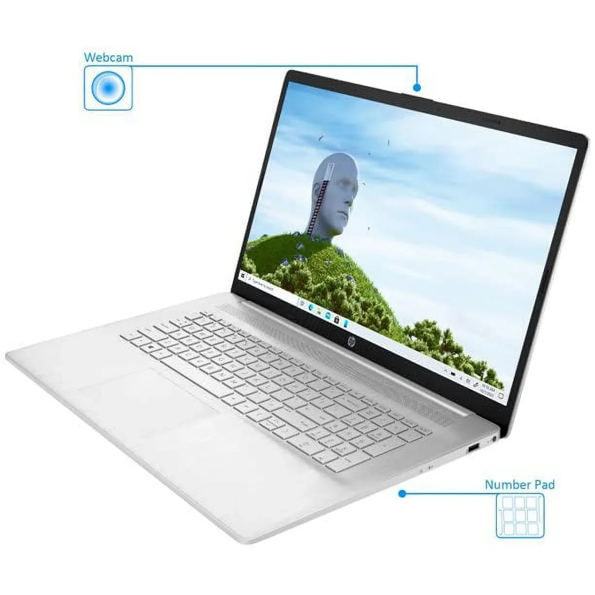 2023 17.3''   Laptop  Intel 4-Core i5-1135G7 Iris Xe Graphics 12GB DDR4 256GB NVMe   WiFi  BT4.2 -C Backlit Keyboard Webcam Natural Silver Windows 10 Pro w/ 32GB