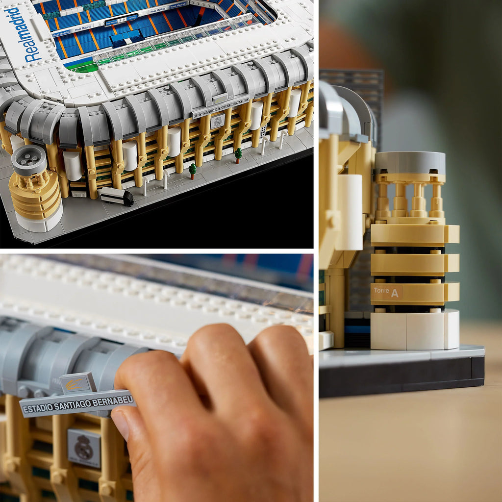 Icons Real Madrid Santiago Bernabéu Stadium 10299 Building Set - Soccer Field and Model Building Kit for Adults, Home and Office Collectible Decor Piece, Great Gift Idea for Sports Fans