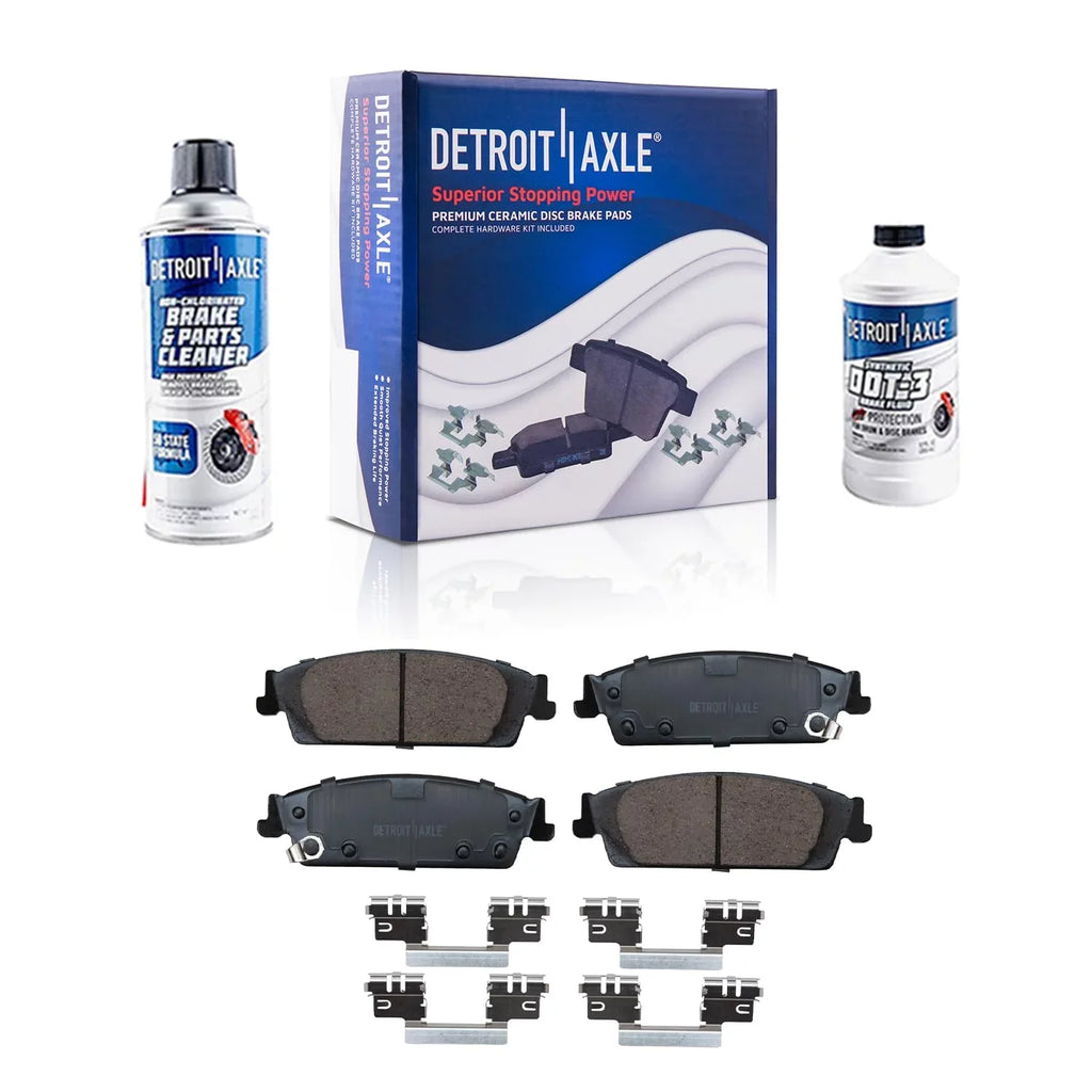 Detroit Axle - Brake Kit for 2014-2018 Chevy  Silverado Sierra 1500, 2015-2020 Suburban Tahoe Yukon  Escalade  Drilled Slotted Brakes Rotors Replacement Ceramic Brake Pads Front & Rear