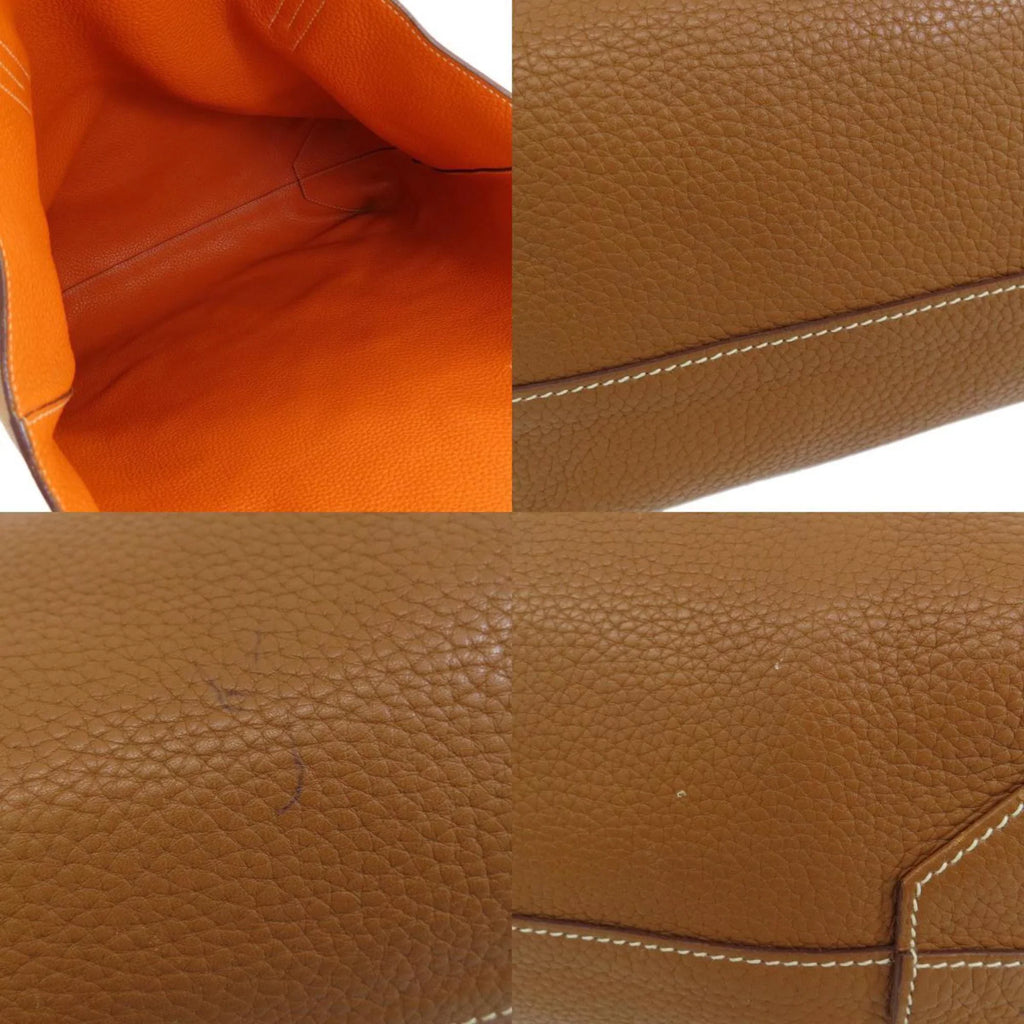 Pre-Owned Hermes double sense 45 gold orange tote bag taurillon ladies  (Good)