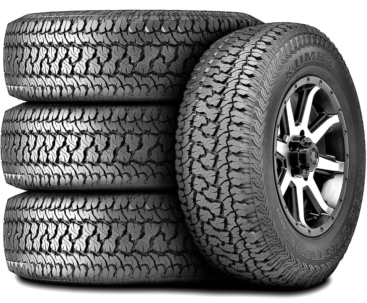Set of 4 () Kumho Road Venture AT51 235/70R16 104T A/T All Terrain Tires Fits: 2004-07 Honda Pilot -L, 2013 Ford Explorer Sport