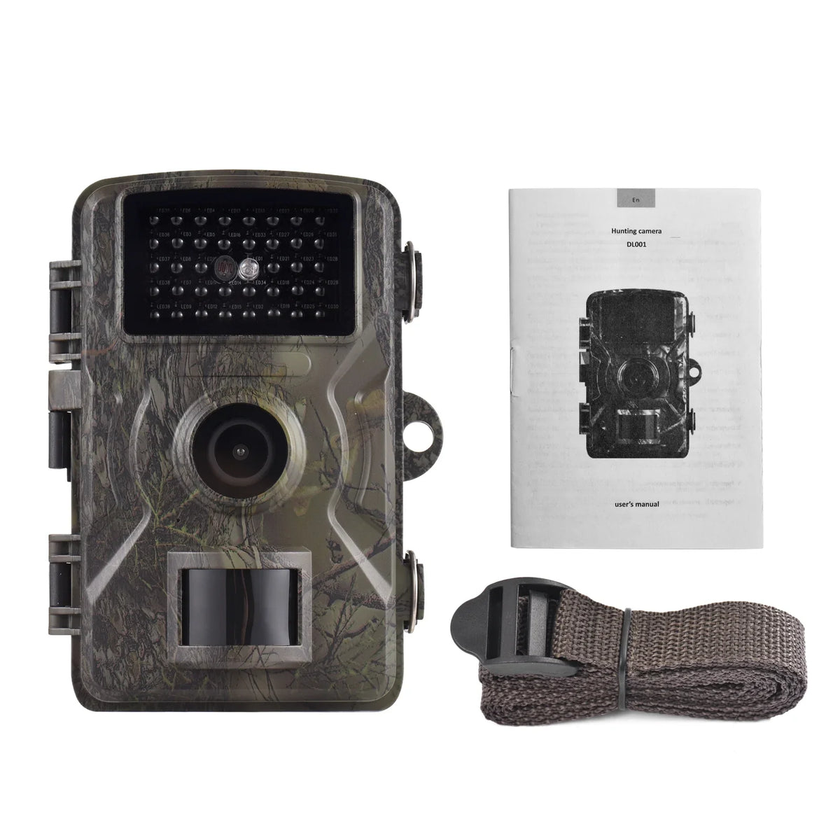 16MP 1080P Wildlife Trail Camera with 2.0 Inch  Color Screen - Features 0.8s Trigger Time, Infrared Night Vision, Motion Activation, and IP66 Waterproof Rating