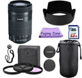 Canon -S 55-250mm   Camera Lens. PagingZone Deluxe Kit Includes, 3Piece Filter Set + Lens Case + Lens Hood + 32GB Class 10 Card. For  6D, 70D, 5D   , Rebel T3, T3i, T4i, T5, T5i SL1.