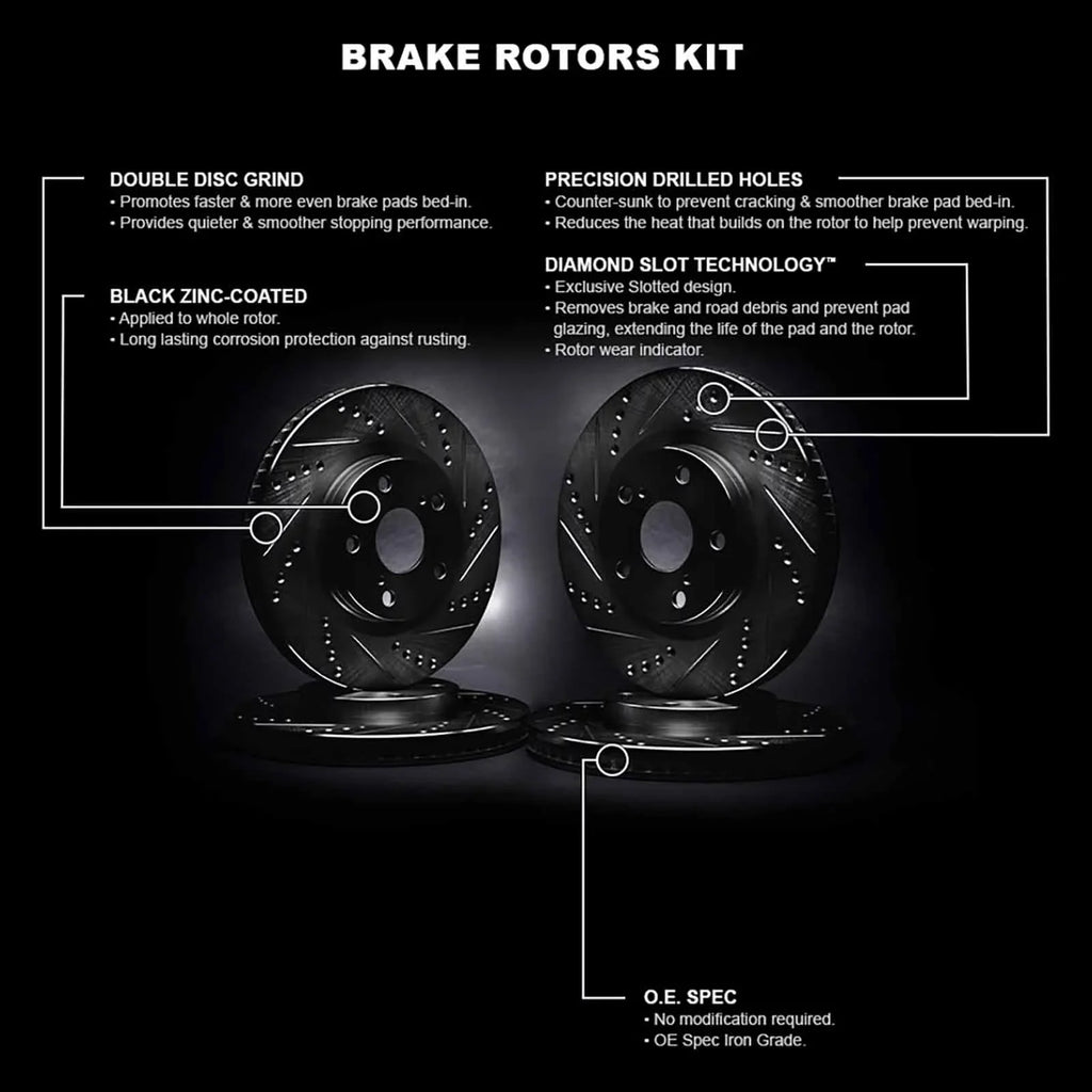 R1 Concepts Whpn2 42010 R1 Concepts Brake Rotor D/S Black Fits select: 2017-2022  , 2015-2022