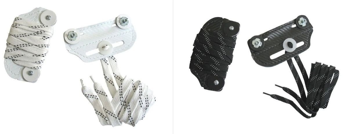 A&R Sports Hockey Goalie Slider Toe Bridge, Pair - Leather, Nylon Lace, Hardware (Black)