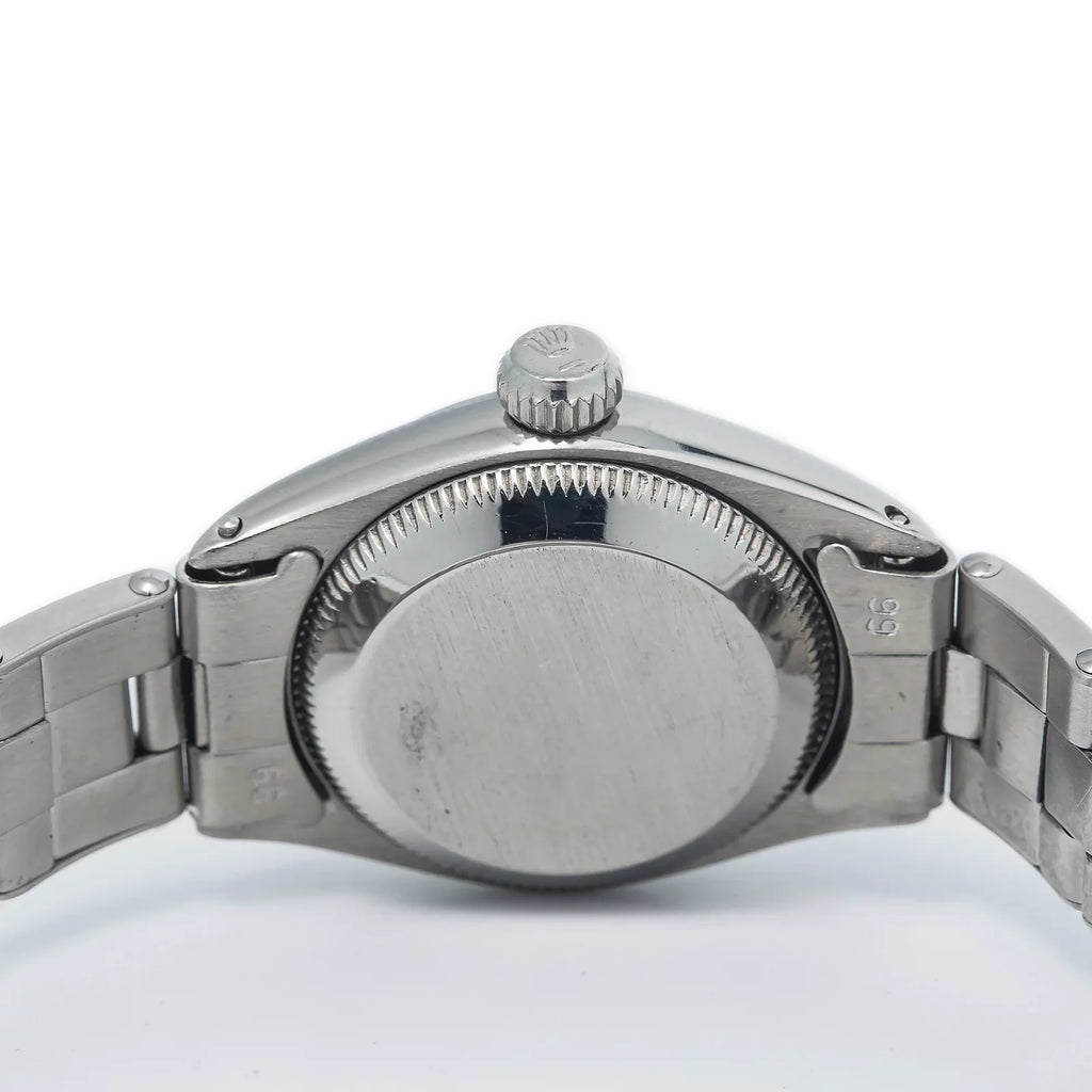 Rolex Oyster Perpetual  6505 vintage Rivet Stainless Silver Dial Ladies 24MM