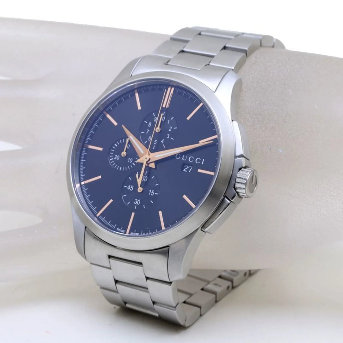 Pre-Owned  G Timeless Chronograph YA126272 126.2 Stainless Steel Men's 39276 (Like New)