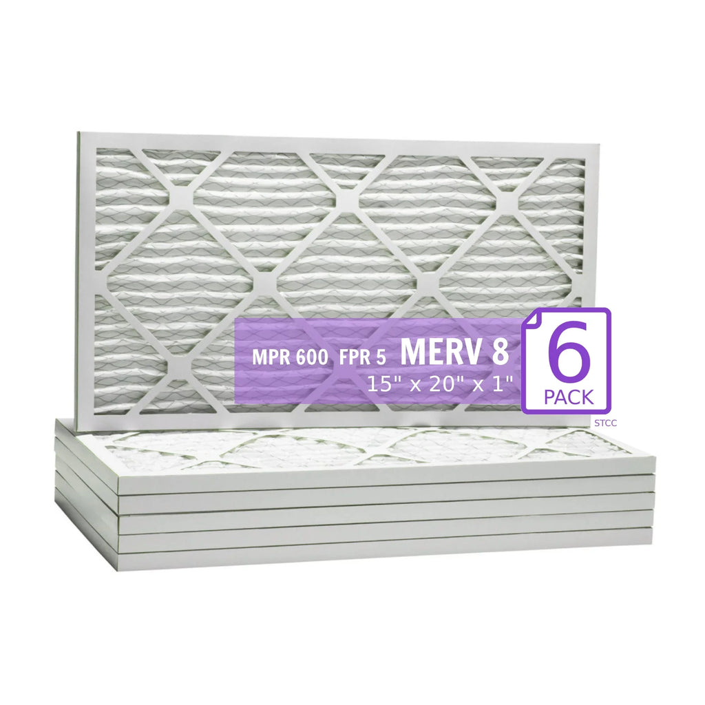 15x20x1, Purolator DMK80 Extended Surface Pleated Air Filter, Mechanical  8, (6 Pack)