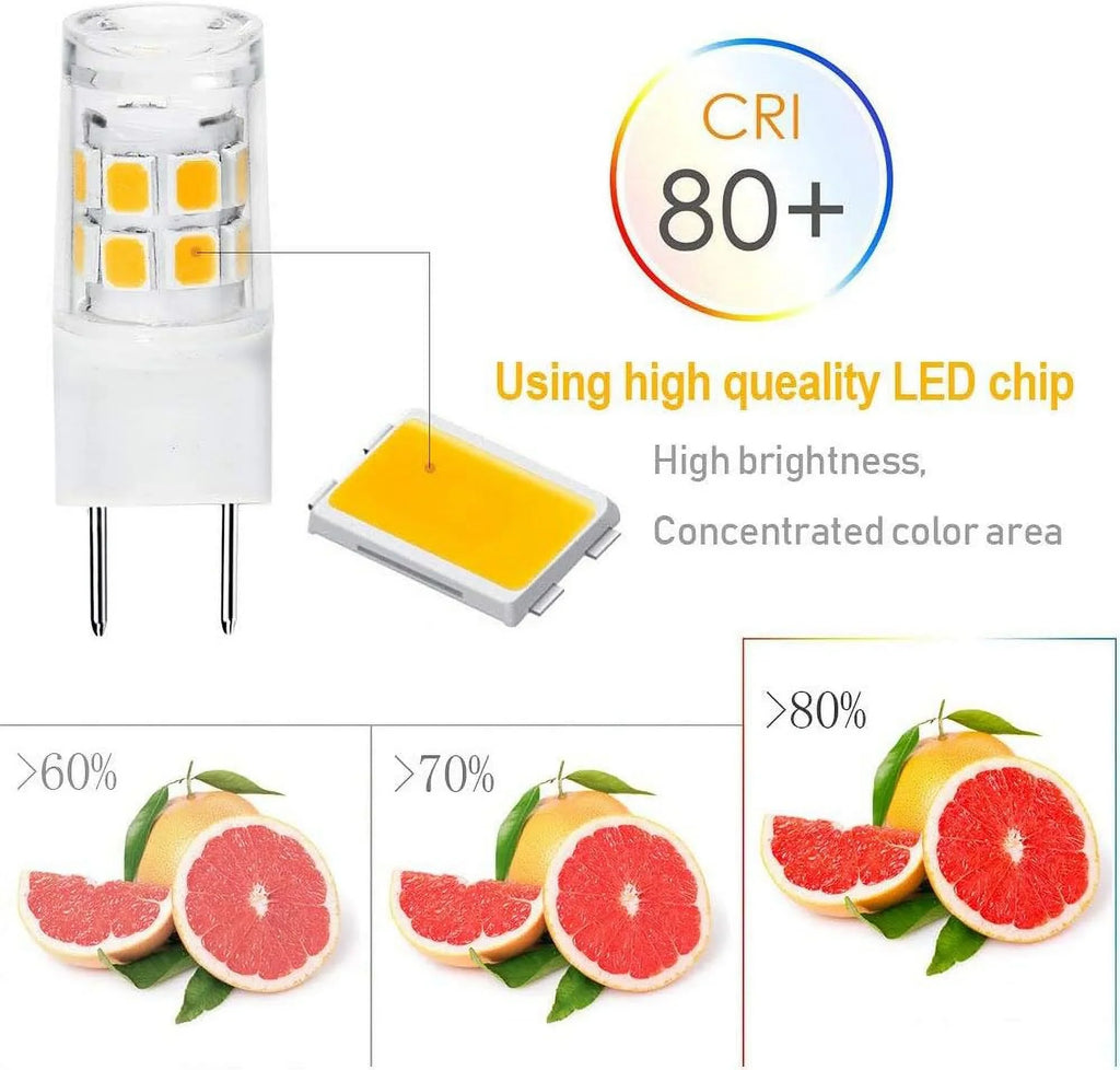 G8  Light Bulb 2.5 Watts Warm White 3000K - G8 Base Bi-pin Xenon  Type  120V 20W Halogen Replacement Bulb for Under Counter Kitchen Lighting.Pack of 10(G8 Base Warm White 10PCS)