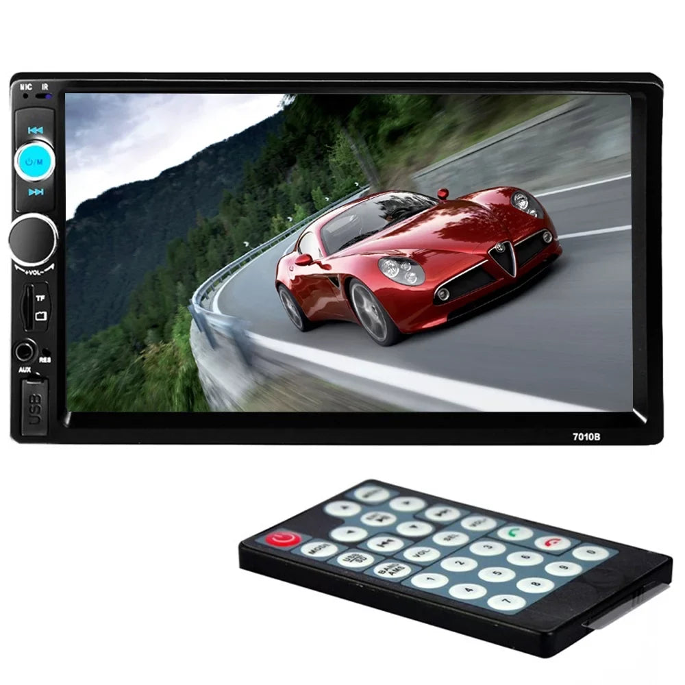 Polarlander Double Din Car Stereo Car Audio 7-inch  Touch Screen Car radio Player Bluetooth with Multimedia     MP5/4/3 Mirror Link Function