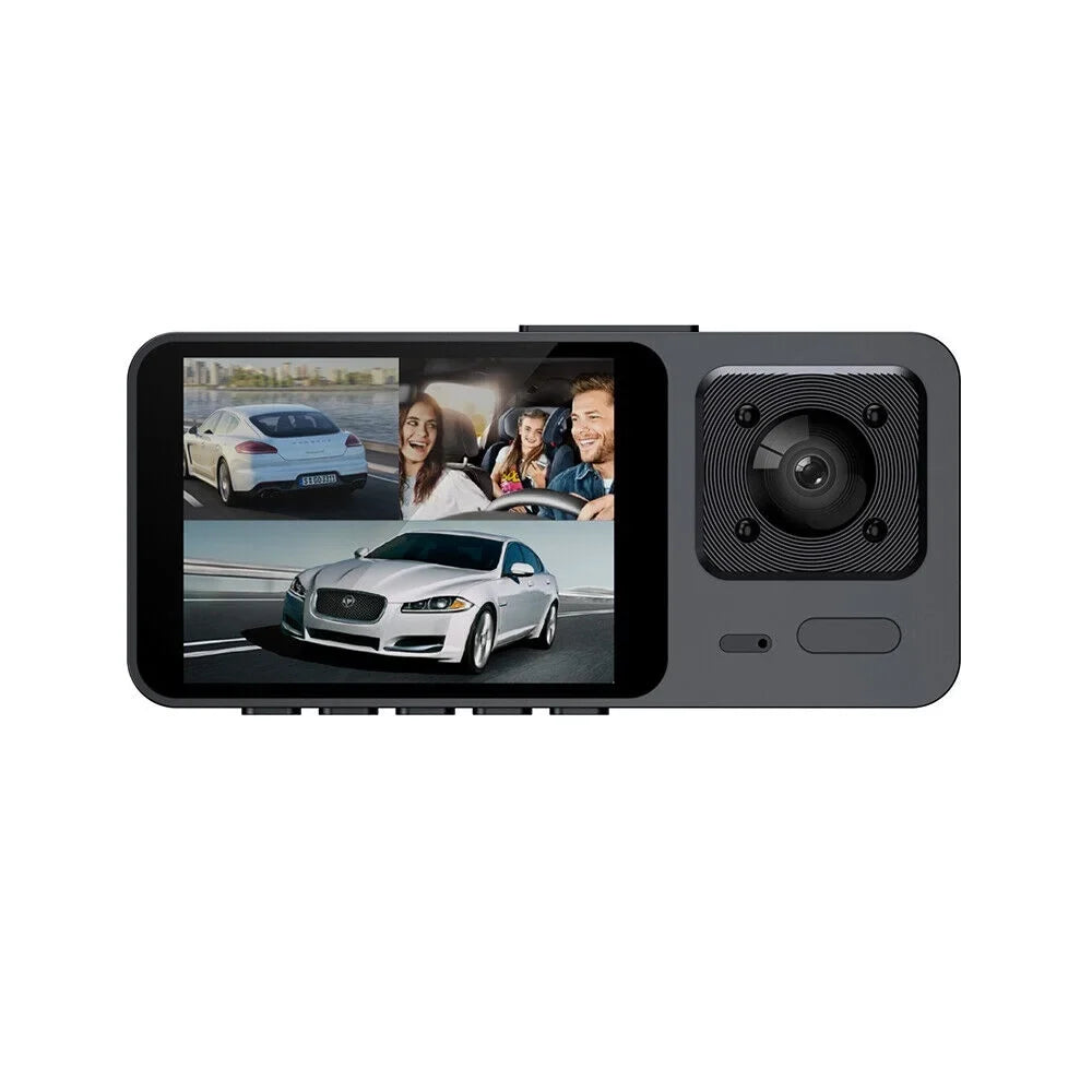 G·  Dual Lens Car Dash Cam Front/Rear/Inside Video Recorder Camera G-sensor