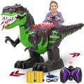 Remote Control Dinosaur Toys for Boys Girls 2.4G  Robot T-rex with Light Sound, Black