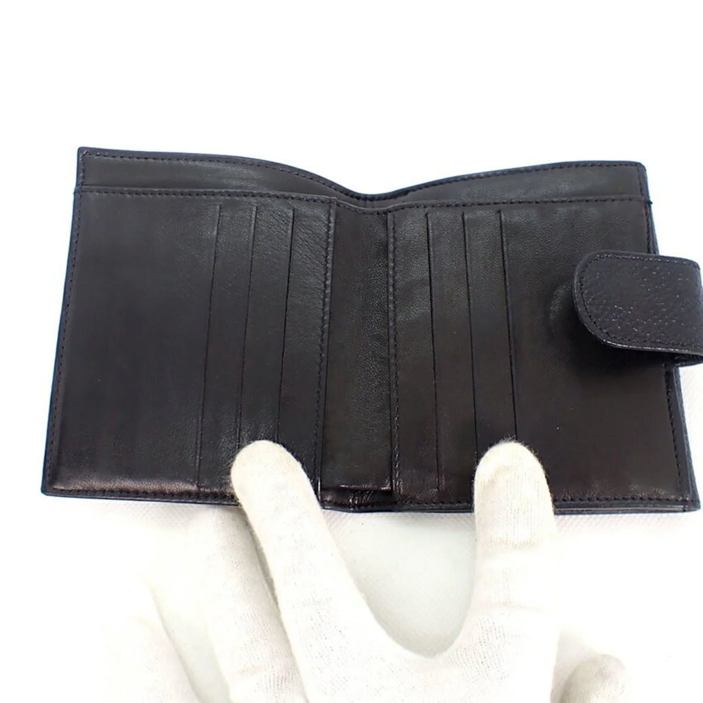 Pre-Owned  Chanel caviar skin black trifold wallet (Good)