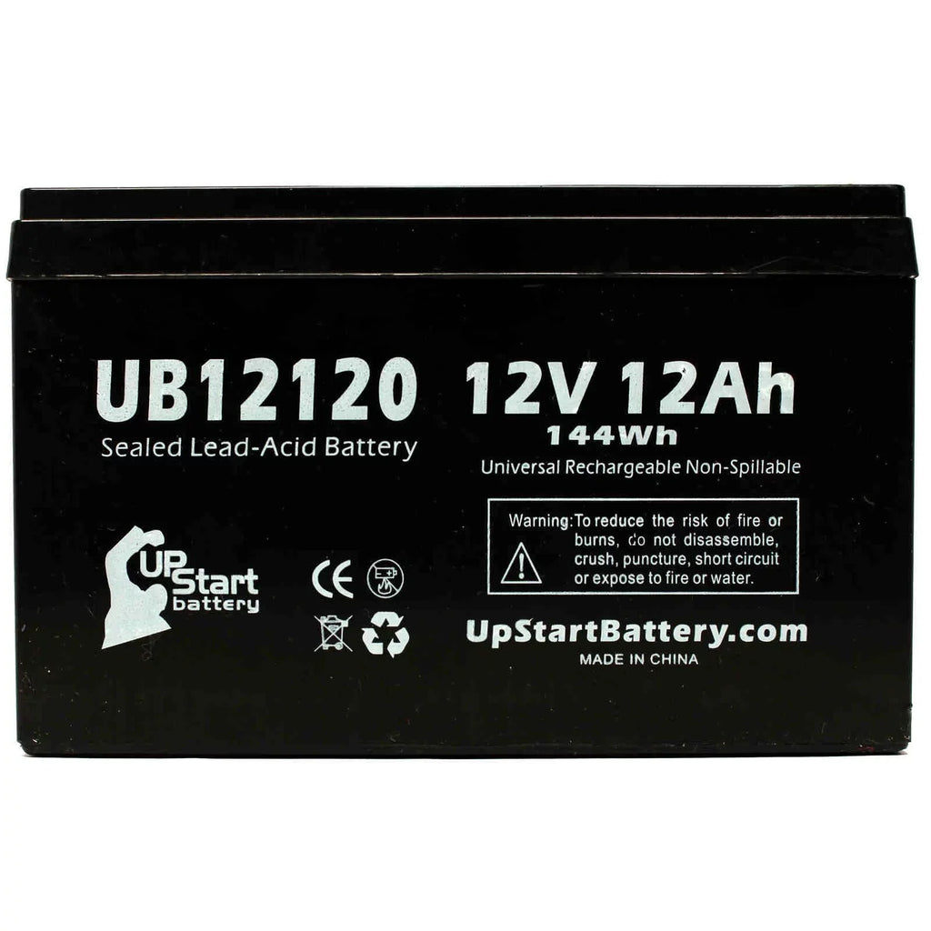 3x Pack - - SeaScooter  Battery Replacement - UB12120 Universal Sealed Lead Acid Battery (12V, 12Ah, 12000mAh, F1 Terminal, , ) - Includes 6 F1 to F2 Terminal Adapters