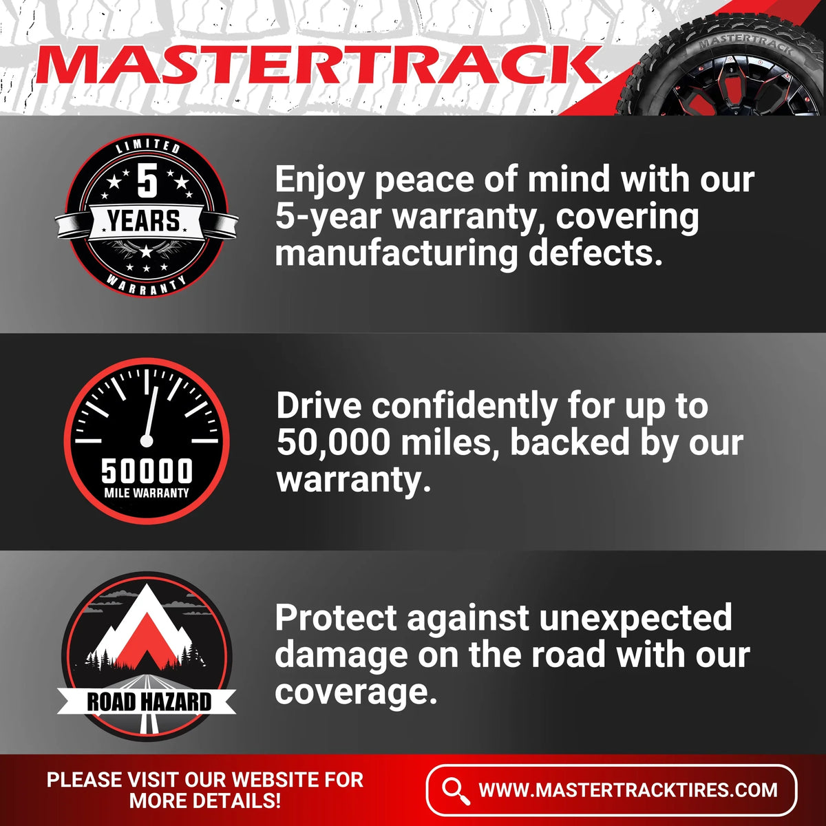 Mastertrack   All Terrain LT285/70R17 10 Ply E 126S  Light Truck Tire 285/70/17(Tire Only)