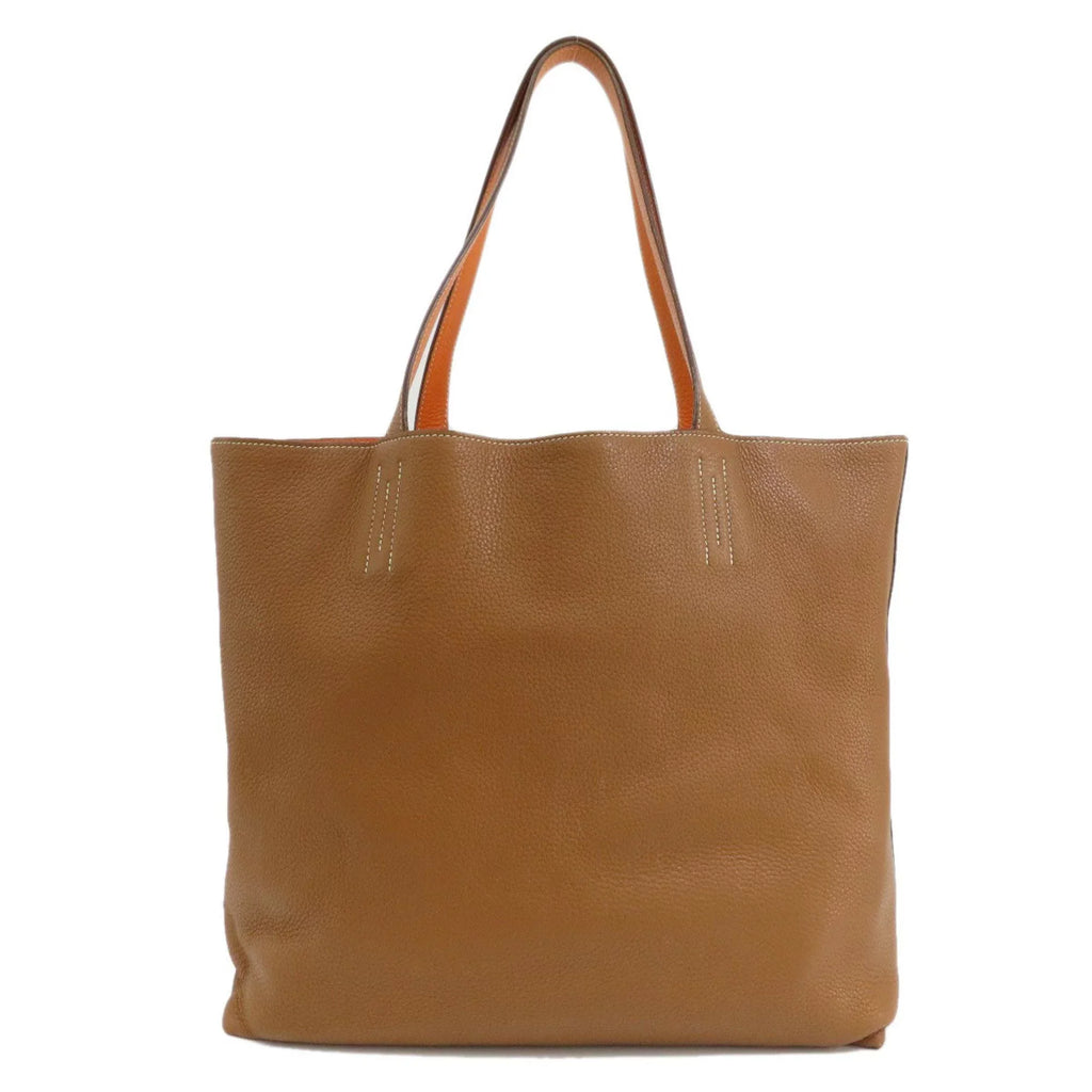 Pre-Owned Hermes double sense 45 gold orange tote bag taurillon ladies  (Good)