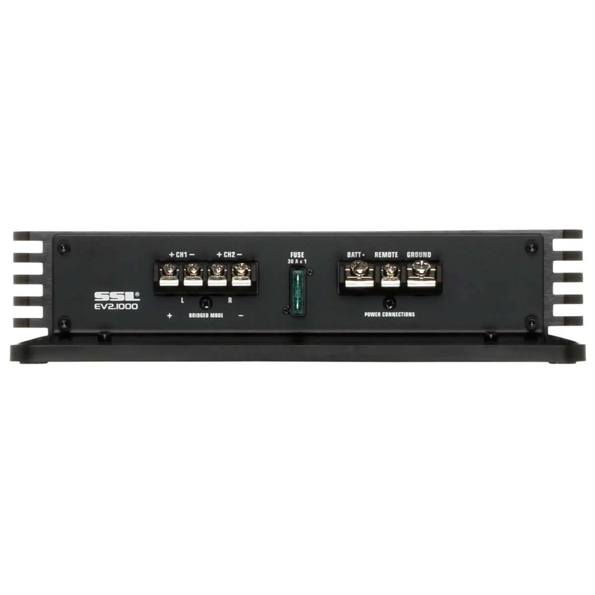 Sound Storm Laboratories EV2.1000 Evolution Series Car Audio Amplifier - 1000 High Output, 2 Channel, 2/8 Ohm, High/Low Level Inputs, High/Low Pass Crossover, Full Range, Hook To Stereo and Subwoofer