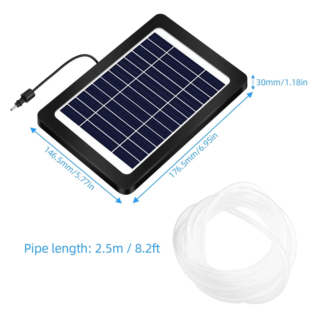 Andoer Solar Powered Pond Aerator with Air Pump, 3 Modes, 4W, Pond Stock