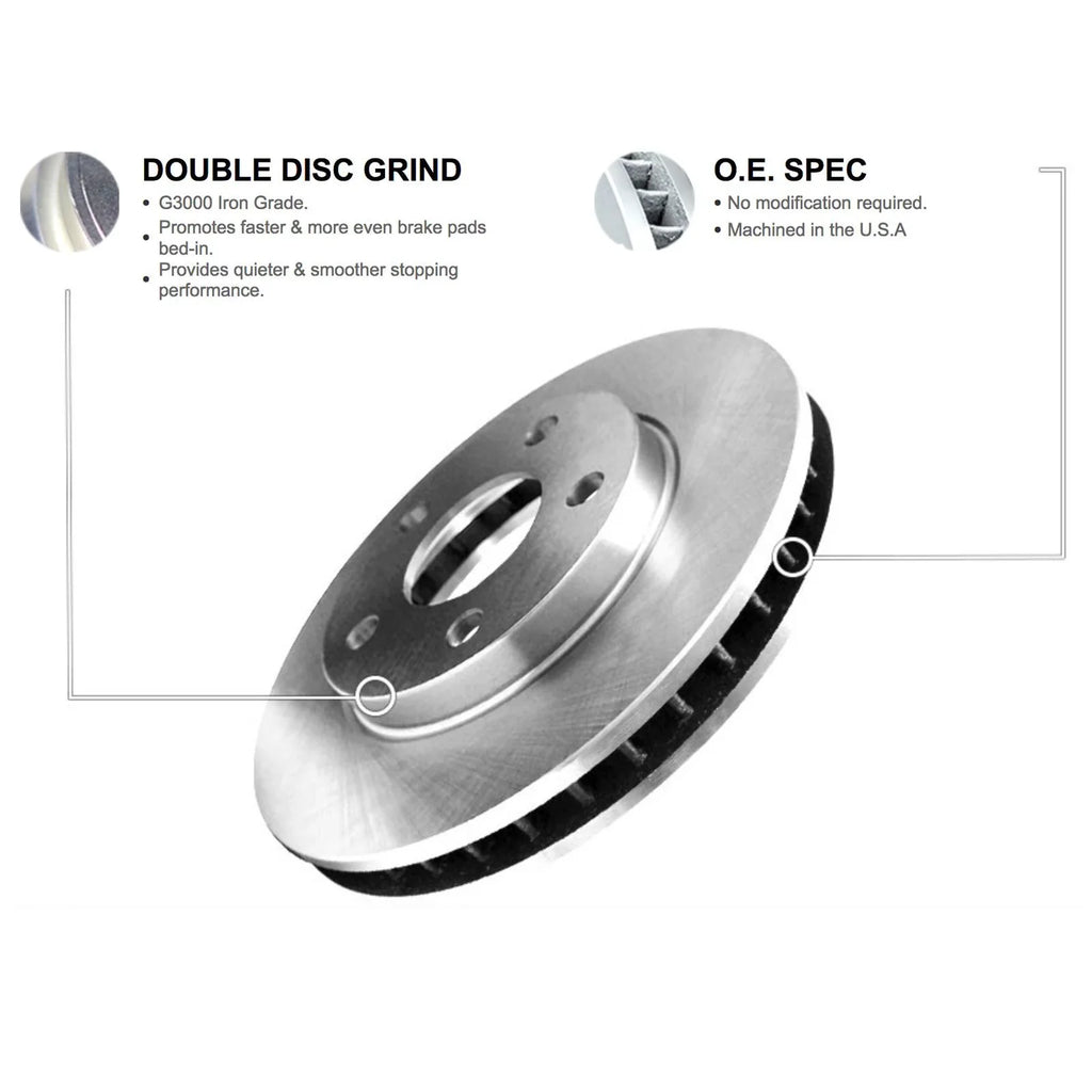 R1 Concepts Wfuh1 63590 R1 Concepts Brake Rotor Blank With Optimum Oe Pads & Fits select: 2015-2019 -