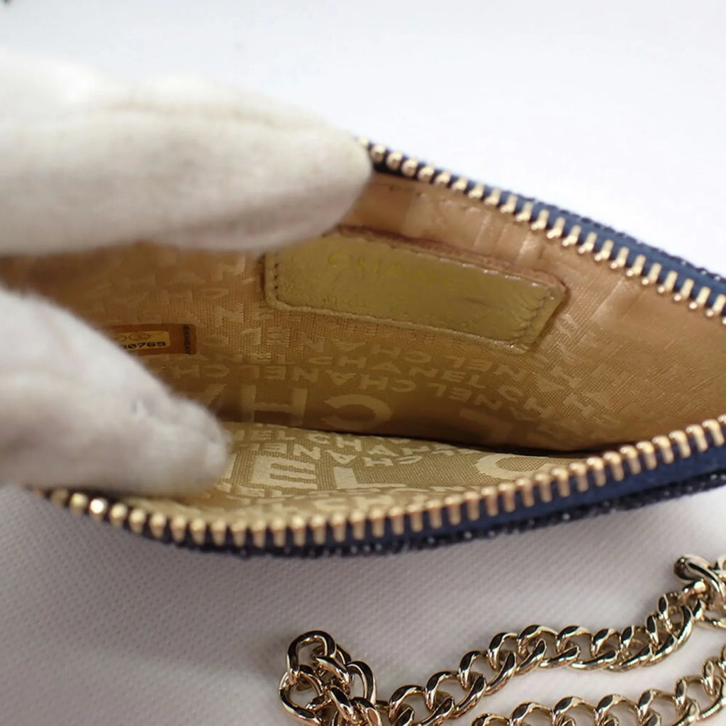 Pre-Owned  Chanel sparkling chain pouch coin case (Good)
