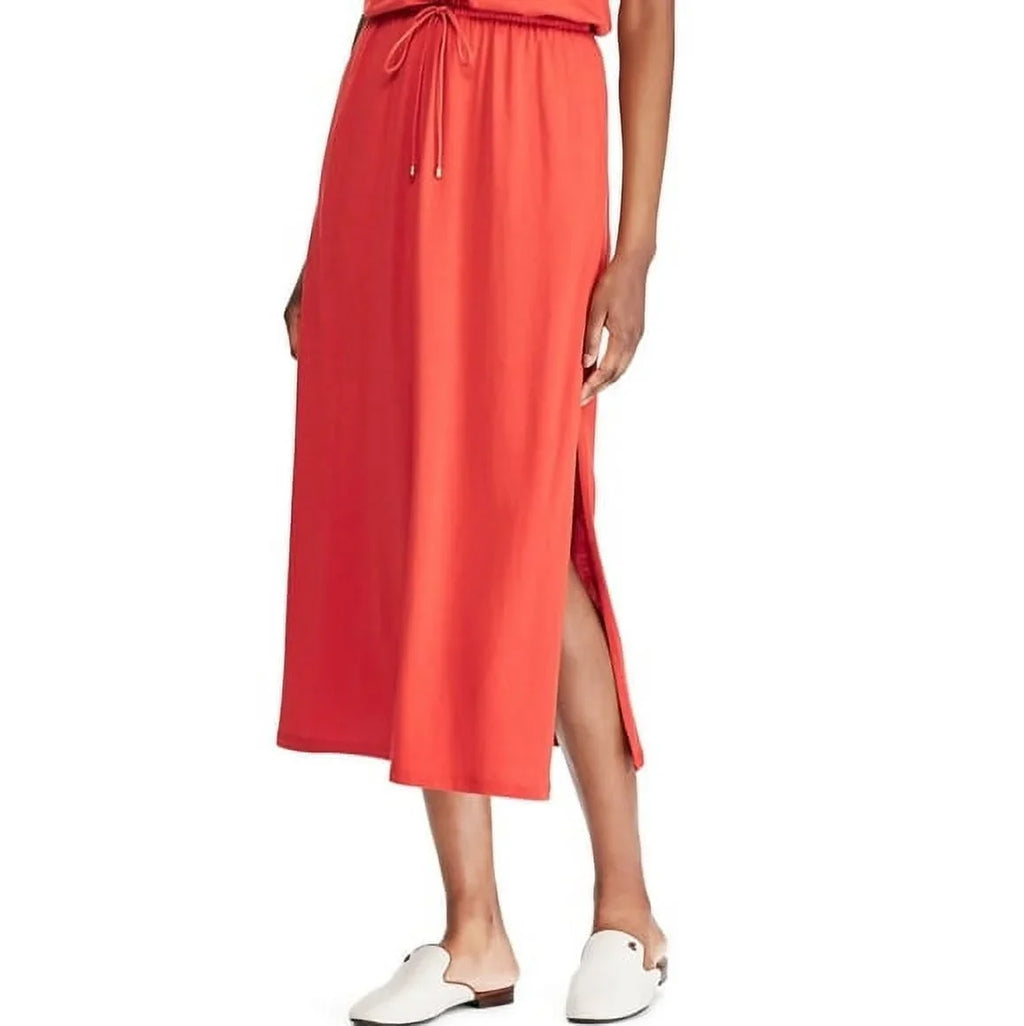 Lauren Ralph Lauren Scoop Neck Maxidress - Canyon Red Size