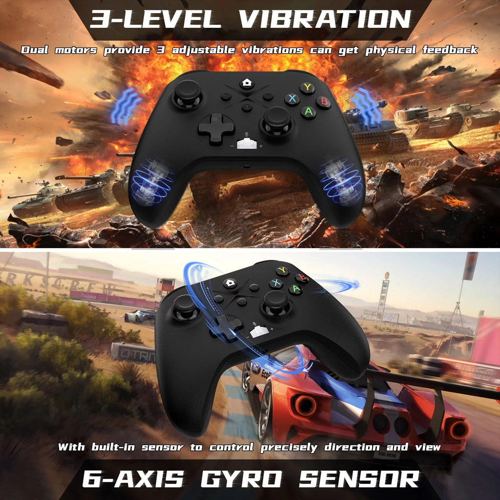 Bonacell Xbox Controller Wireless, (Watch Video to Update )Game Controller for Xbox one, Xbox One S/X, Xbox Series X/S Consoles, with Dual Vibration/Stable Connection/3.5mm Headphone Jack