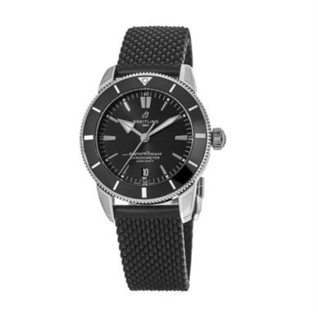 Breitling AB2030121B1S1 Superocean Heritage  Black Dial Men's Rubber Chronometer Watch Black - 44 mm