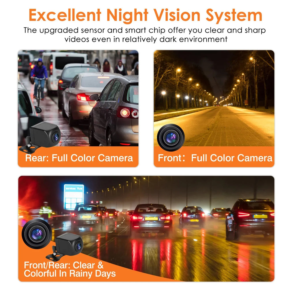 4K iMounTEK Car  12in Dash Cam Camcorder Camera Recorder with 170° Angle Loop Recording Motion Detection Night Vision Voice Control  Control G-sensor