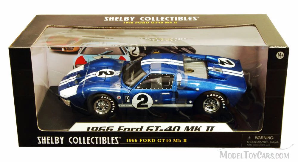 1966 Ford -40   #2, Blue w/ White Stripes - Shelby  SC401 - 1/18 Scale