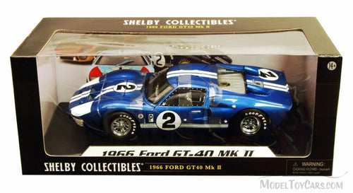 1966 Ford -40   #2, Blue w/ White Stripes - Shelby  SC401 - 1/18 Scale