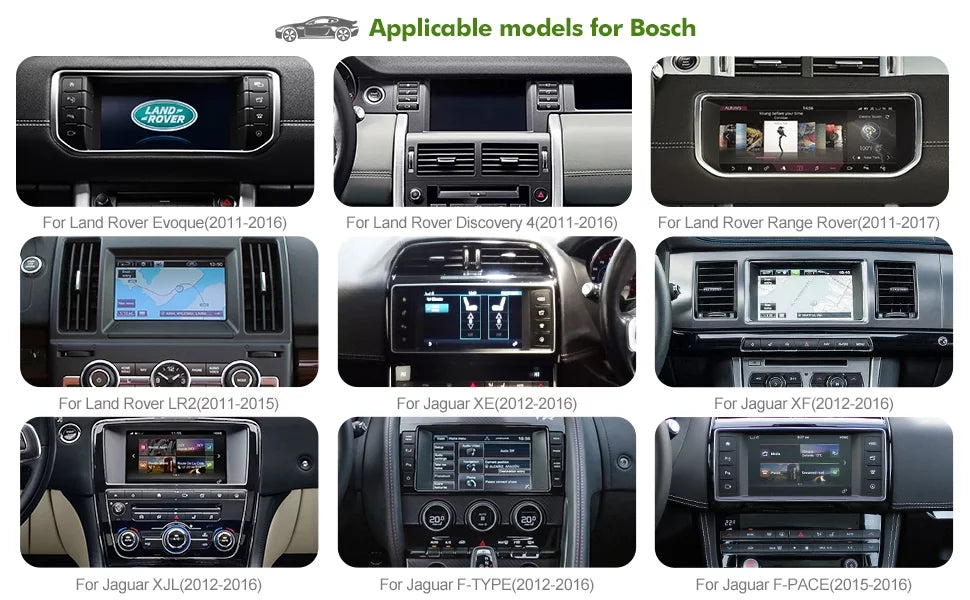 Wireless CarPlay Receiver SmartBox for Land Rover Range Rover/Evoque/Discovery 4 Jaguar   Bosch Carplay Interface Retrofit kit Decoder, Support Android Auto, Mirror Link, Reverse Camera,  Drive