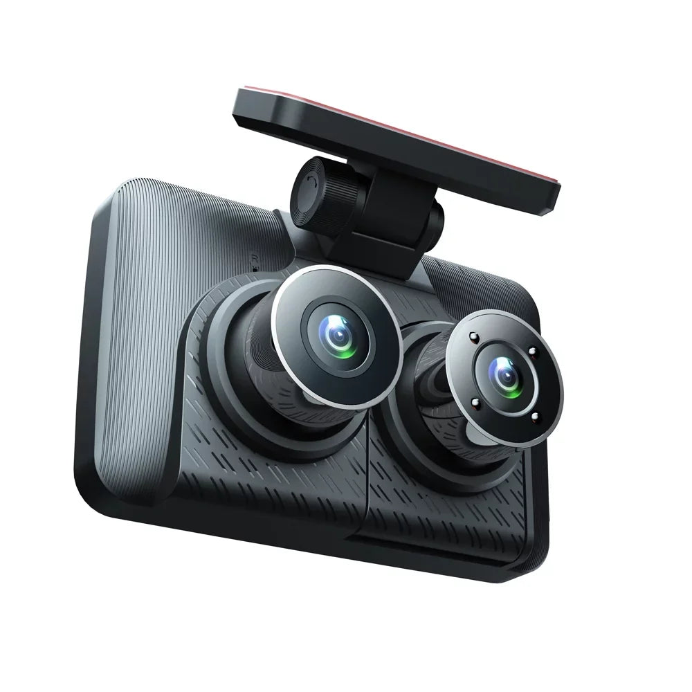 Pinnaco Dash Cam 3 Cameras Car Rearview Mirror Camcorder Wide Angle Recorder Safety Driving