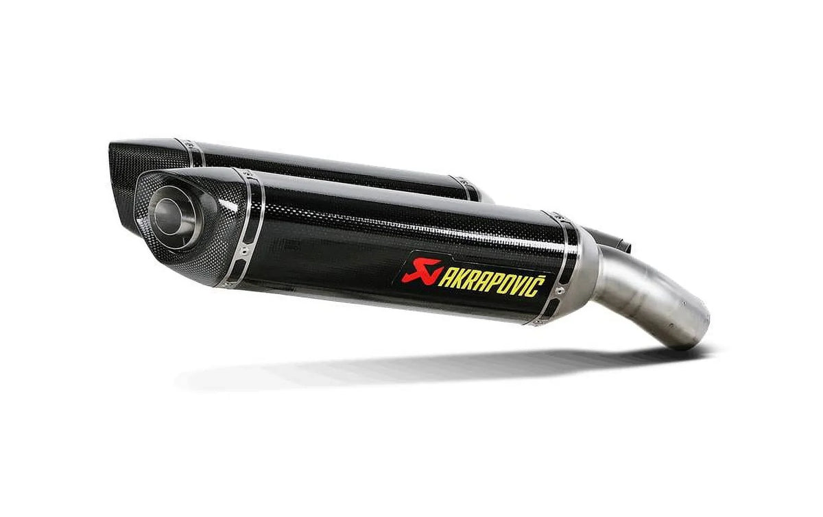 Akrapovic S-D10SO3- Slip-On Line Dual Exhaust - Carbon Fiber Mufflers