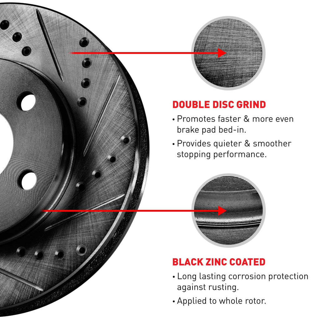 R1 Concepts Whpn2 42010 R1 Concepts Brake Rotor D/S Black Fits select: 2017-2022  , 2015-2022