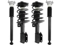 Front and Rear Strut Coil Spring and Shock Absorber Assembly Kit - 4 Piece - Compatible with 2008 - 2014 Mercedes-Benz C300  (without Electronic Suspension) 2009 2010 2011 2012 2013