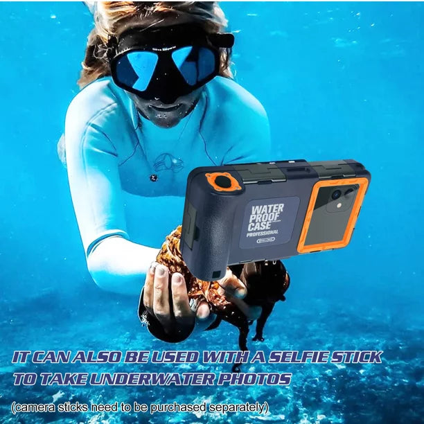 UrbanX Professional [15m/50ft] Swimming Diving Surfing Snorkeling Photo Video Waterproof Protective Case Underwater Housing for Tecno Pova Neo And all Phones Up to 6.9 Inch  with Lanyard