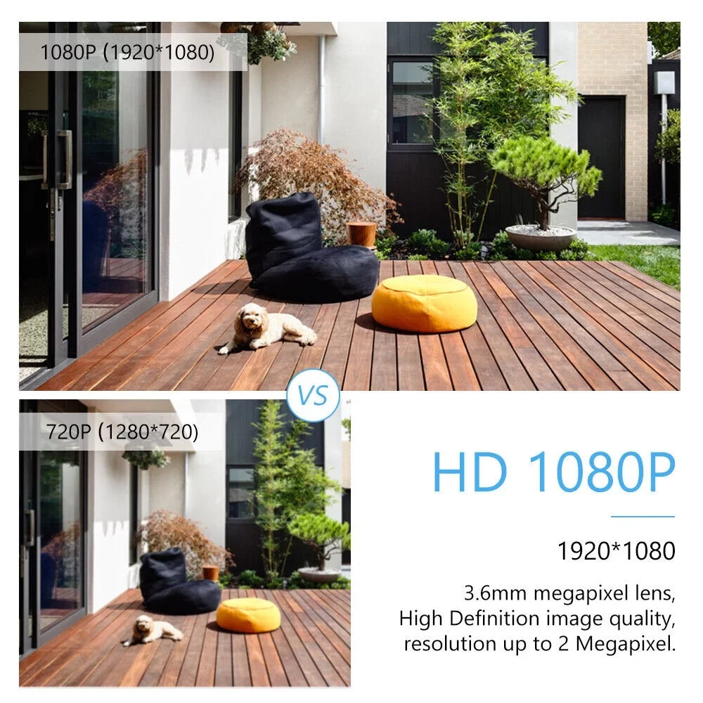 KKmoon  Video Recorder & 8 Cameras Set Recording System 16CH 1080P Full High Definition / /Analog///   Digital Video Recorder  P2P Remote Phone Monitoring for Home