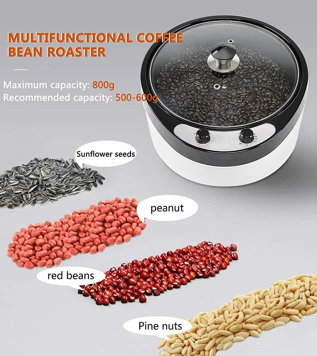 Shanna 800W Electric Coffee Roaster Machine Coffee Bean Roaster for Home Commercial 800G 110V