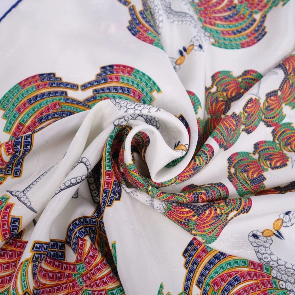 Pre-Owned Cartier Scarf Muffler 100% Silk Women's Multicolor (Good)