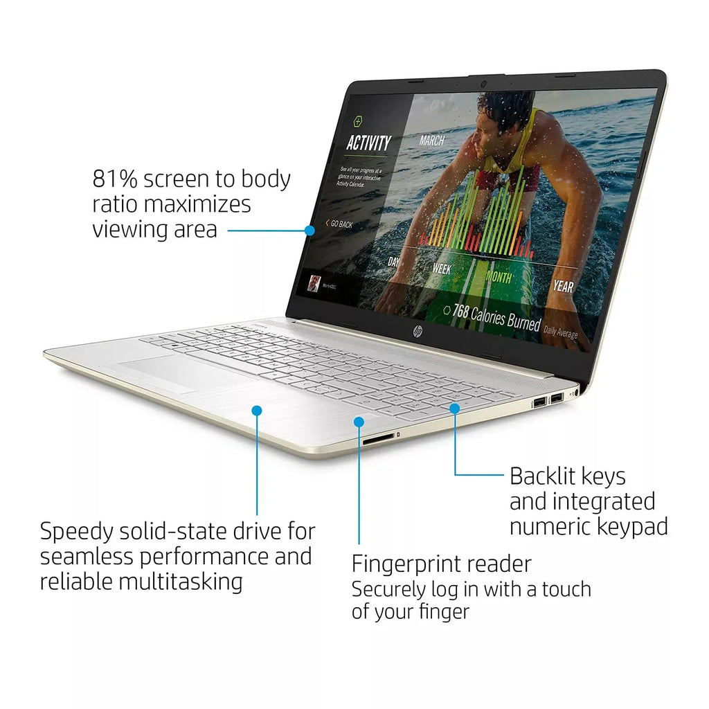 2022  15.6"  Laptop  Intel 11th 4-Core i5-1135G7 24GB DDR4  512GB NVMe  Intel Iris Xe Graphics Webcam  WiFi  RJ45  -C Backlit Keyboard Gold Windows 10 Pro w/ Accessories