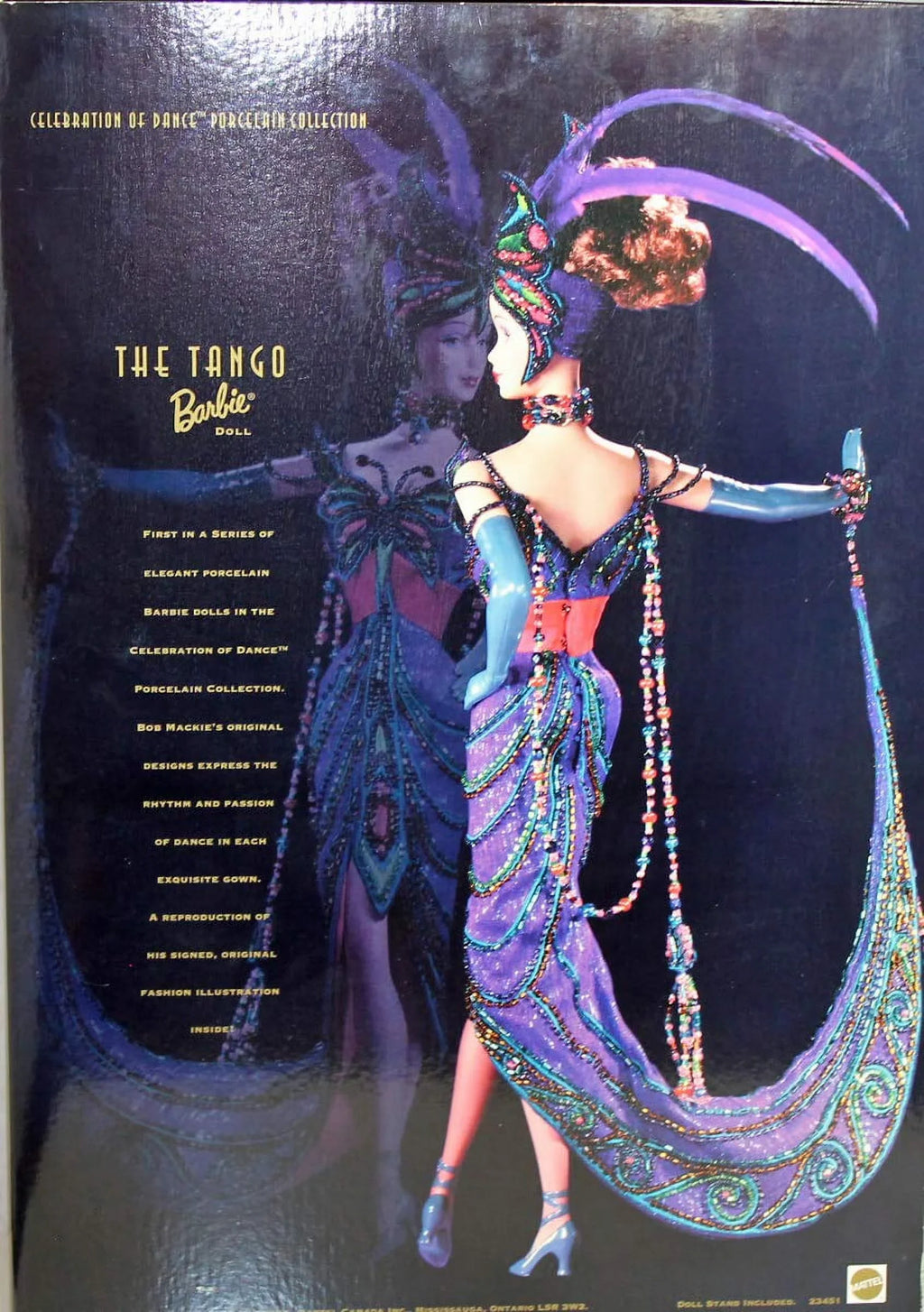 The Tango Barbie Doll Bob Mackie Celebration of Dance Porcelain Collection 1998